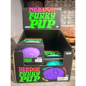 Schylling NeeDoh Funky Pup Squishy Fidget Toy Lot of 3 Teal Purple Stress Ball